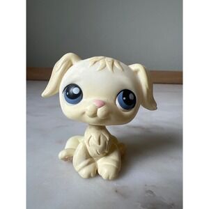 Littlest Pet Shop #436 Golden Retriever LPS White Dog Blue Eyes G2 HTF